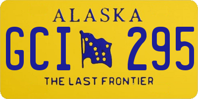AK license plate GCI295