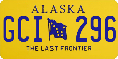 AK license plate GCI296