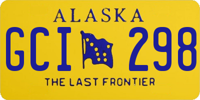 AK license plate GCI298