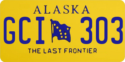 AK license plate GCI303