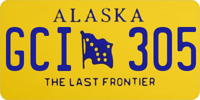 AK license plate GCI305