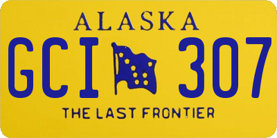 AK license plate GCI307