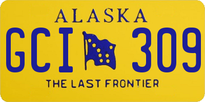 AK license plate GCI309