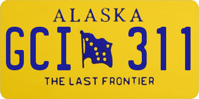 AK license plate GCI311