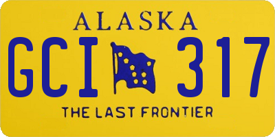 AK license plate GCI317