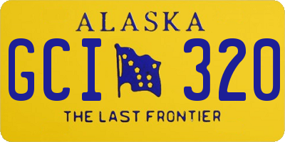 AK license plate GCI320
