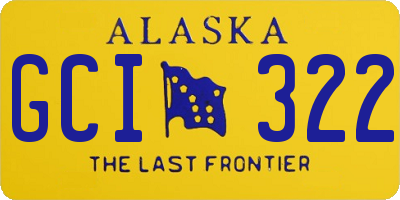 AK license plate GCI322