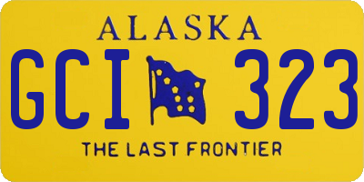 AK license plate GCI323