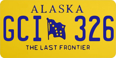AK license plate GCI326