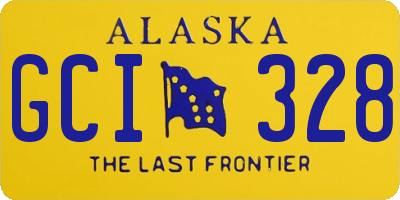 AK license plate GCI328