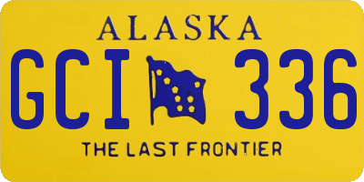 AK license plate GCI336