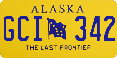 AK license plate GCI342