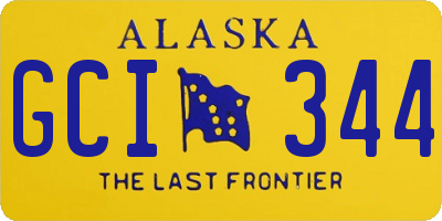 AK license plate GCI344