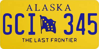 AK license plate GCI345