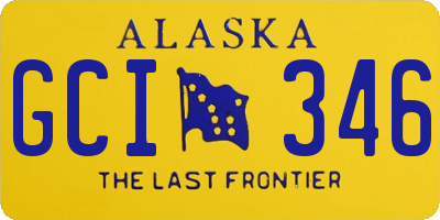 AK license plate GCI346