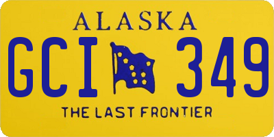 AK license plate GCI349