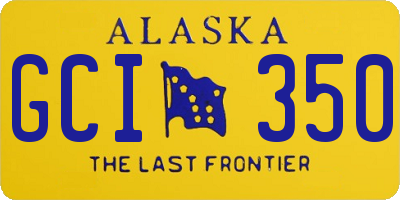 AK license plate GCI350