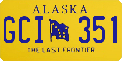 AK license plate GCI351