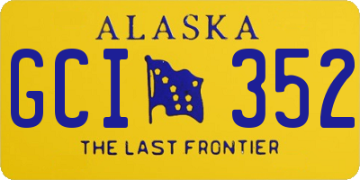 AK license plate GCI352