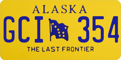 AK license plate GCI354