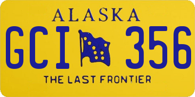 AK license plate GCI356