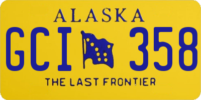 AK license plate GCI358