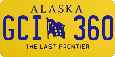AK license plate GCI360