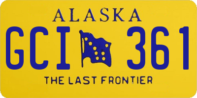 AK license plate GCI361