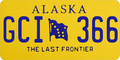 AK license plate GCI366