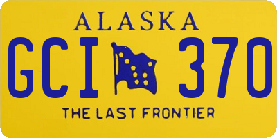 AK license plate GCI370