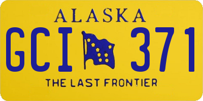 AK license plate GCI371