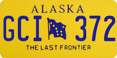 AK license plate GCI372