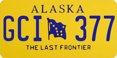 AK license plate GCI377
