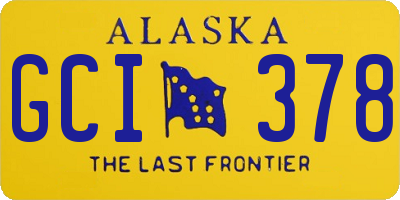 AK license plate GCI378