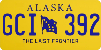 AK license plate GCI392