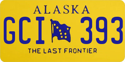 AK license plate GCI393
