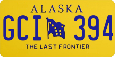 AK license plate GCI394