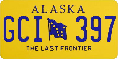 AK license plate GCI397