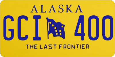 AK license plate GCI400