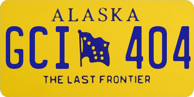 AK license plate GCI404