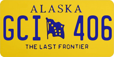 AK license plate GCI406