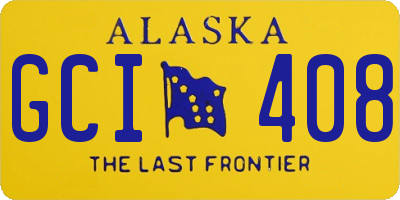 AK license plate GCI408