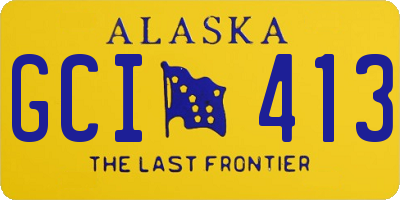 AK license plate GCI413