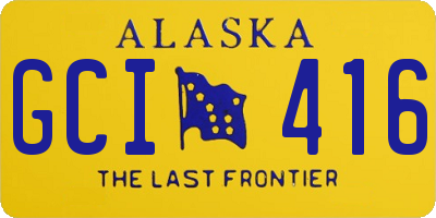 AK license plate GCI416