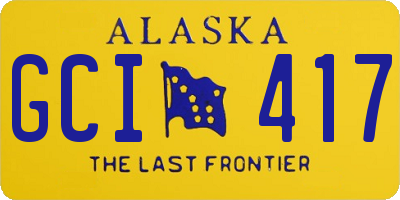 AK license plate GCI417