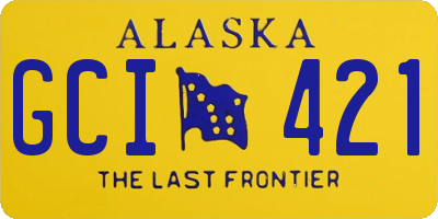 AK license plate GCI421