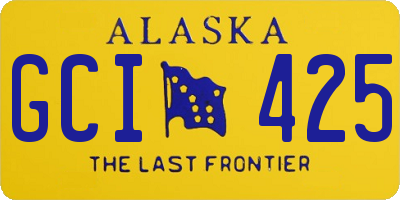 AK license plate GCI425