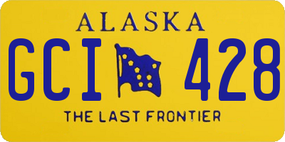 AK license plate GCI428