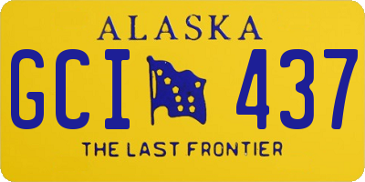 AK license plate GCI437