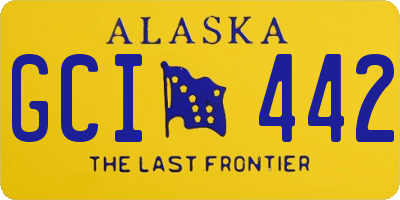 AK license plate GCI442